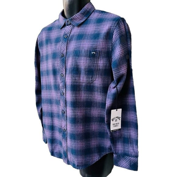 Billabong Men’s Plaid Coastline Flannel Button Down ABYWT00116 Size S - Picture 8 of 10
